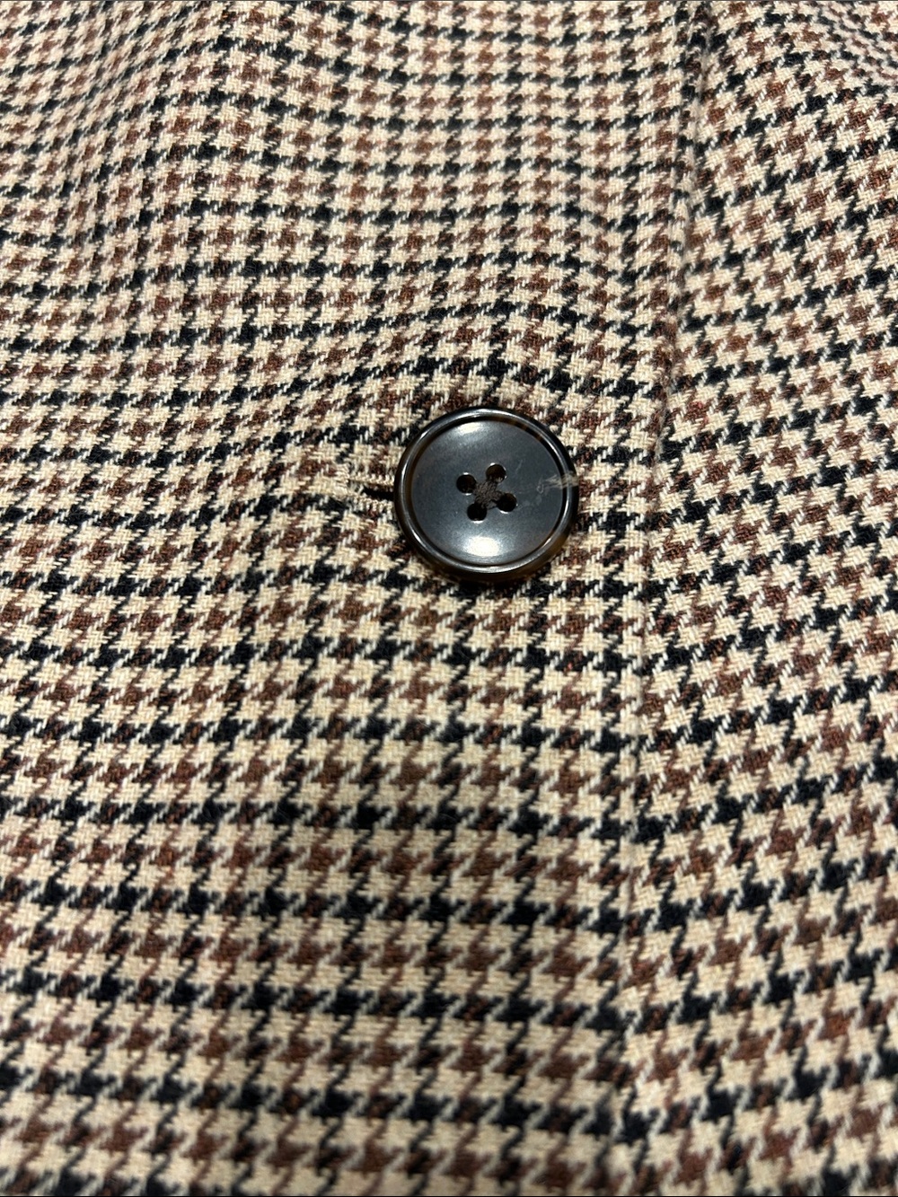 Talbots Plus Petite Relaxed 90s Blazer Autumn Check Brown Houndstooth Women 22wp - Picture 9 of 16